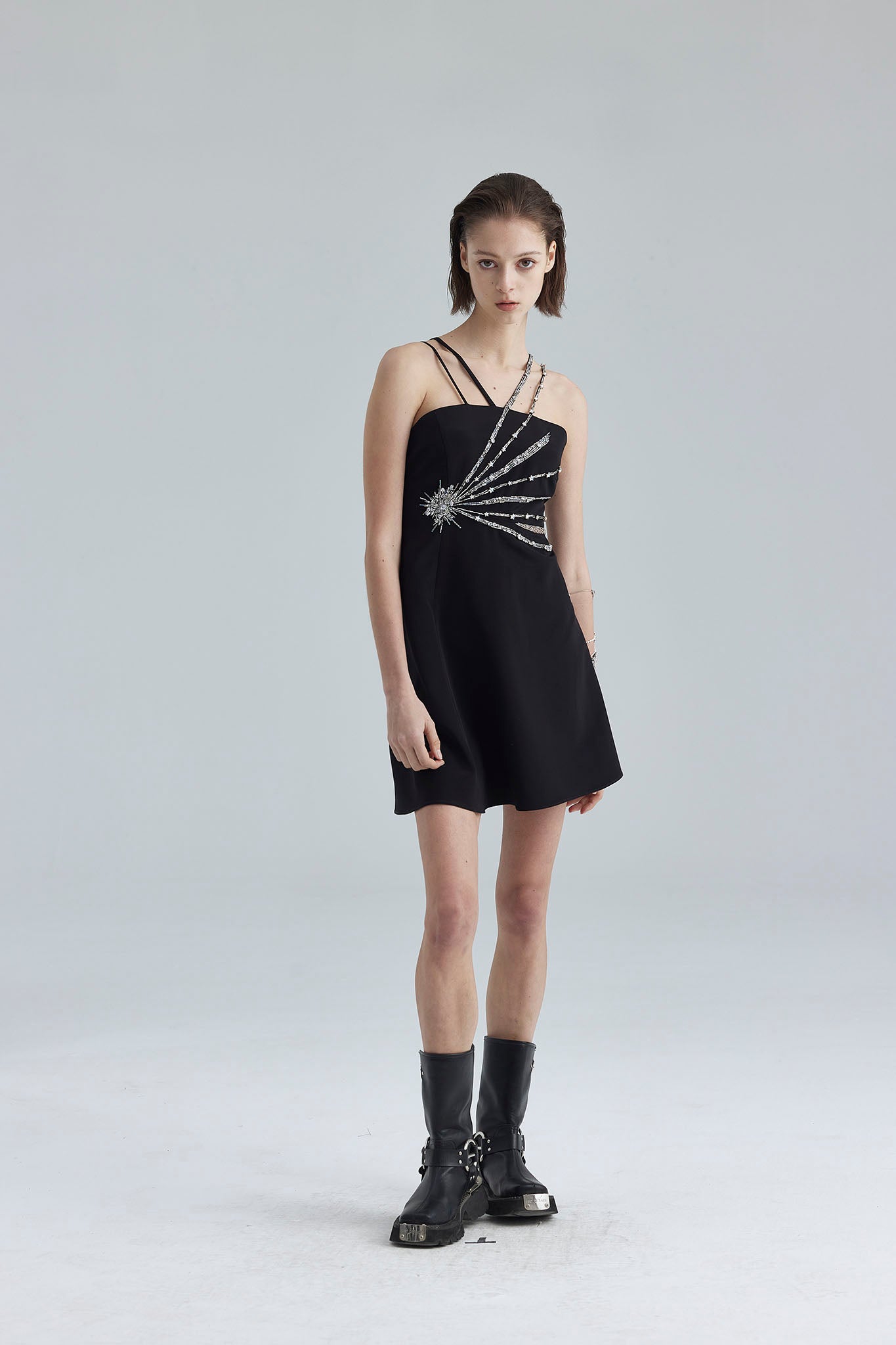 32.Black meteor short dress