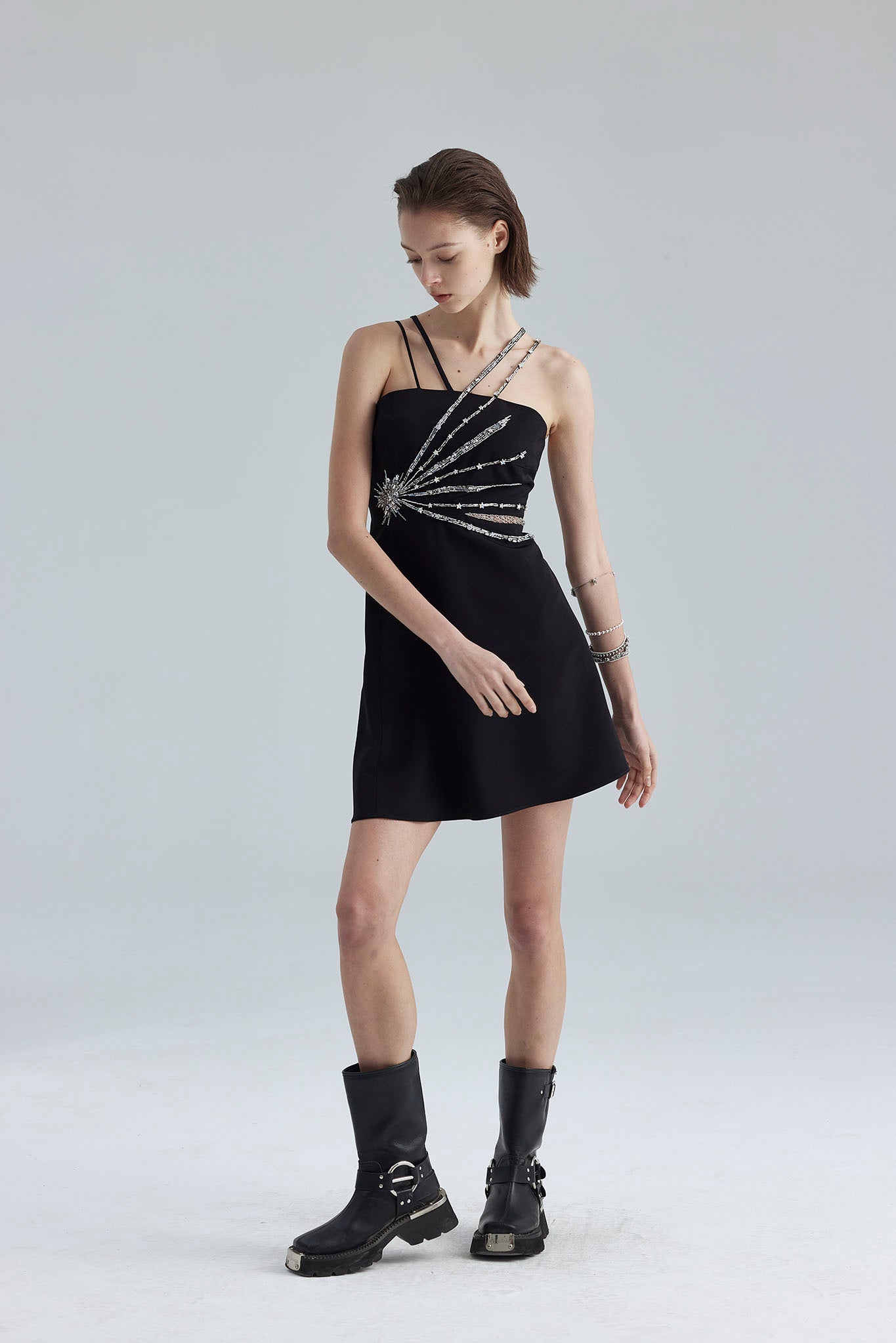 32.Black meteor short dress