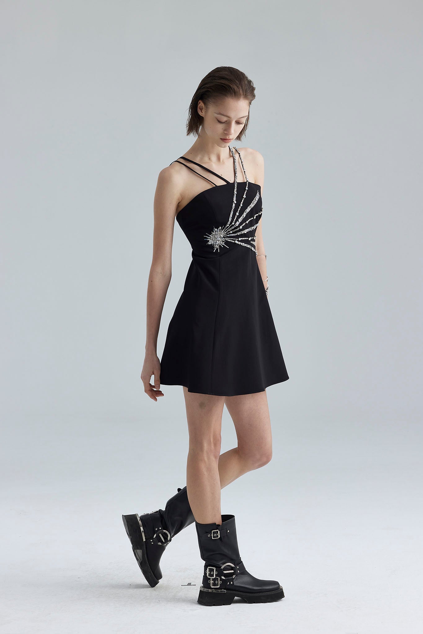 32.Black meteor short dress