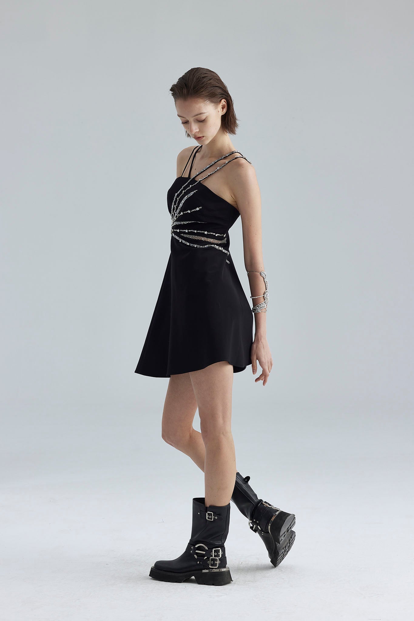 32.Black meteor short dress