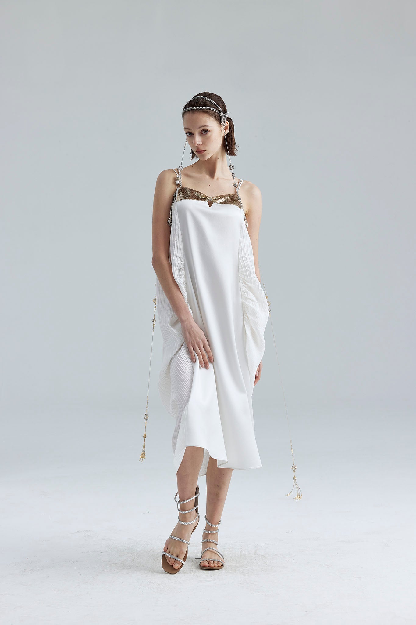 12.White fringed holiday dress