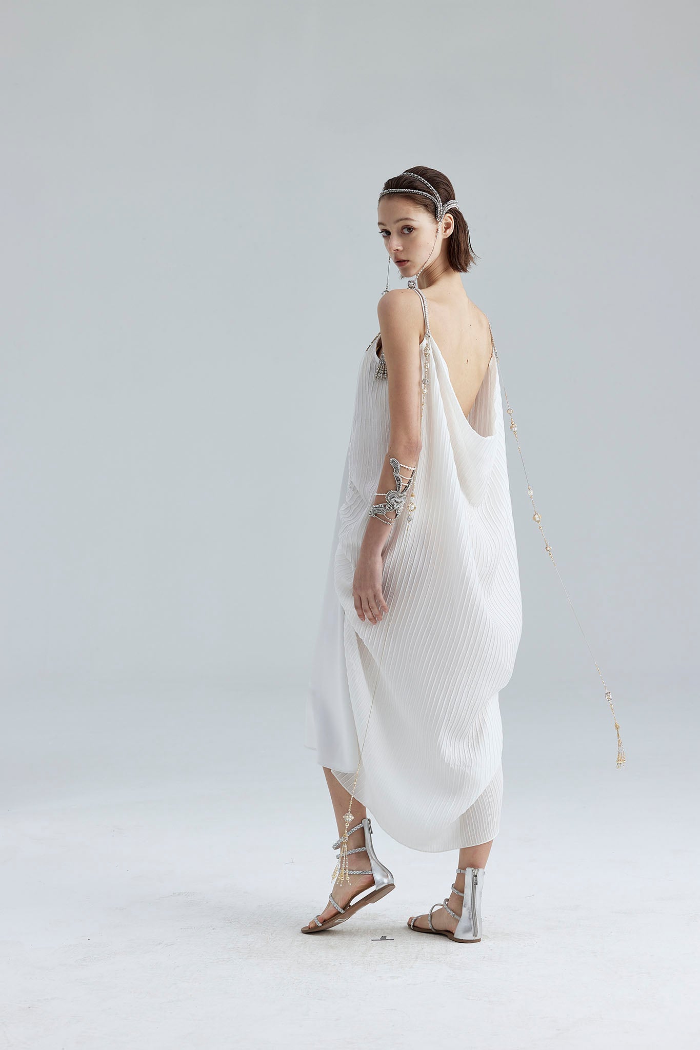 12.White fringed holiday dress