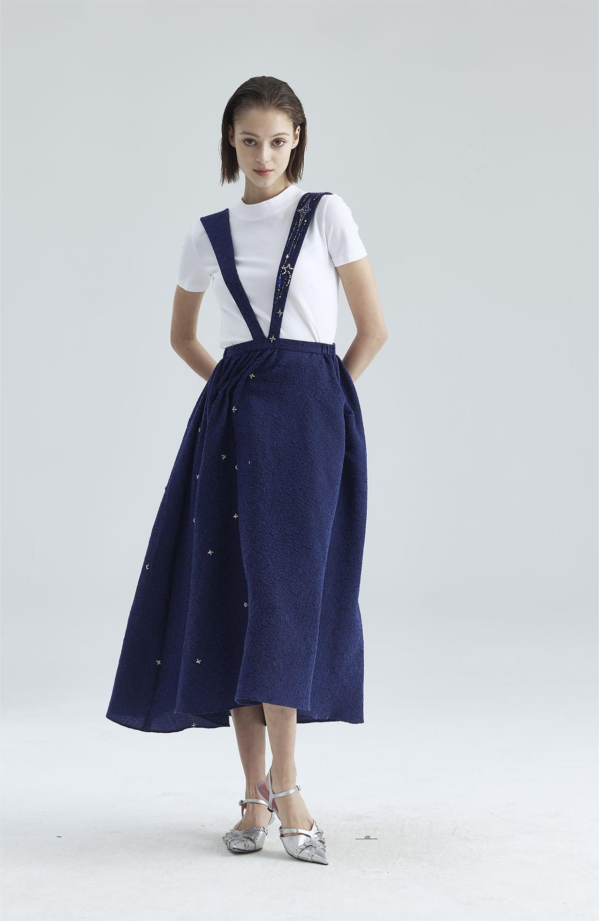 31.Blue suspender dress