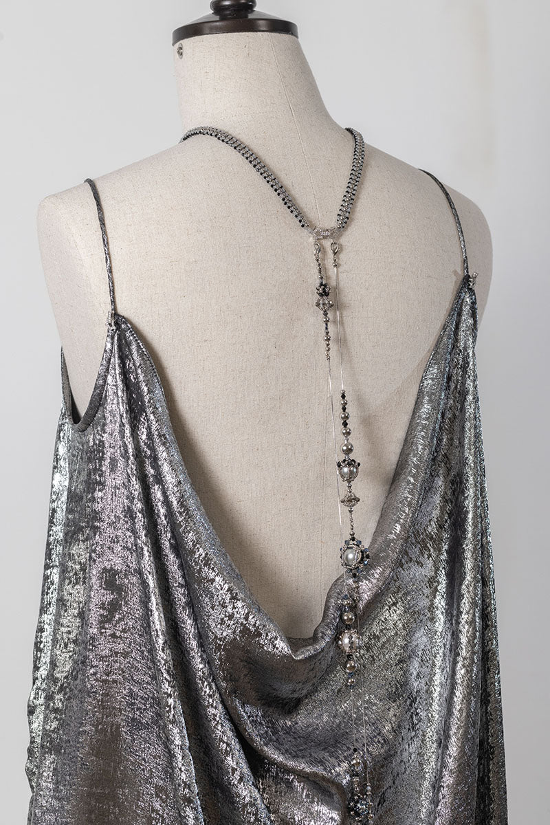 3.Silver Star and Moon Tassel Holiday Dress